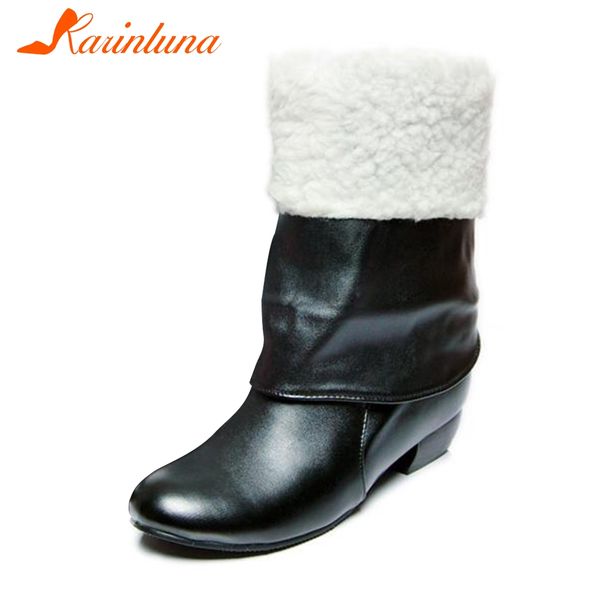 karinluna 2018 brand new solid square low heels shoes woman fashion winter mid-calf boots large size 31-47, Black
karinluna 2018 brand new solid square low heels shoes woman fashion winter mid-calf boots large size 31-47, Black