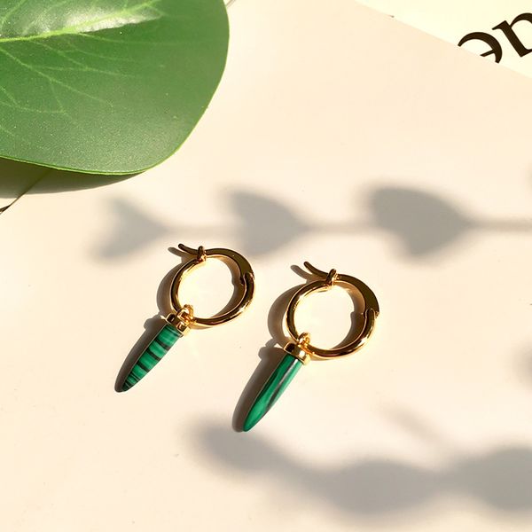 pedant hoop earrings for women ins popular gold color malachite green stone female trendy party jewelry gift for her, Golden;silver
pedant hoop earrings for women ins popular gold color malachite green stone female trendy party jewelry gift for her, Golden;silver