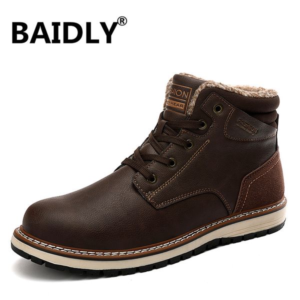 big size winter men boots casual fashion men snow boots high leather ankle men's cotton shoes, Black
big size winter men boots casual fashion men snow boots high leather ankle men's cotton shoes, Black
