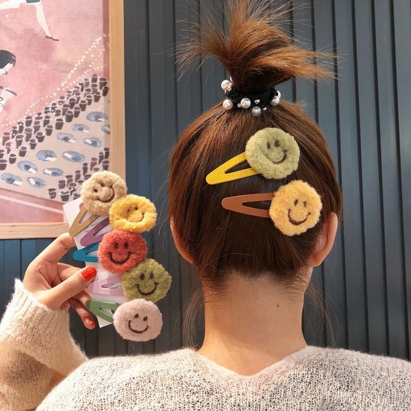 colorful plush clip net red bb smiley hair clip autumn and winter hair accessories sweet back head card, Golden;silver
colorful plush clip net red bb smiley hair clip autumn and winter hair accessories sweet back head card, Golden;silver