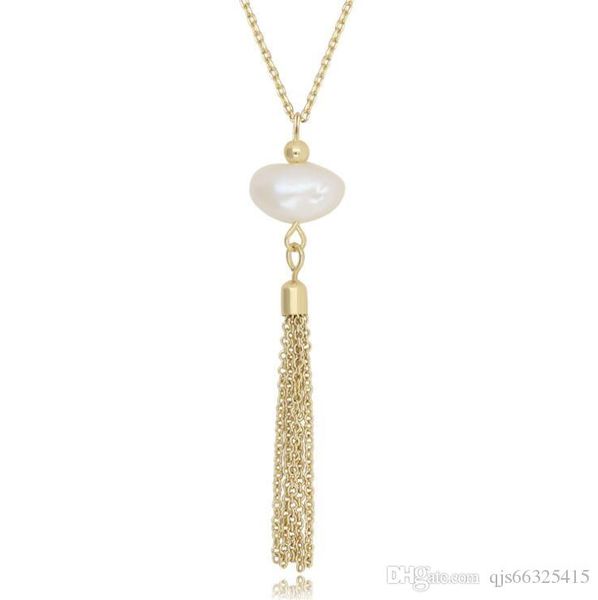 baroque freshwater pearl pendant long tassel pendant necklace 14k gold-plated necklace jewelry sweater necklace, Silver
baroque freshwater pearl pendant long tassel pendant necklace 14k gold-plated necklace jewelry sweater necklace, Silver