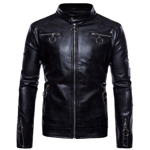 men's fur & faux the winter leather jacket imitation korean clothing slim skeleton sweater, m-5xl, Black
men's fur & faux the winter leather jacket imitation korean clothing slim skeleton sweater, m-5xl, Black