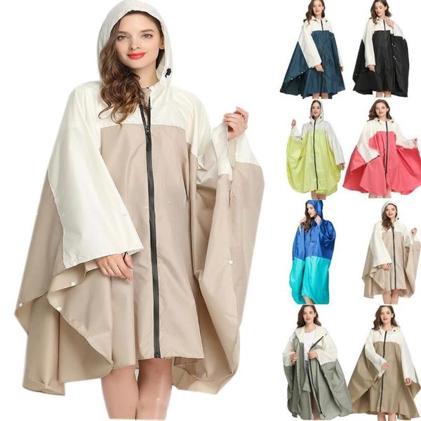 beautiful rain coat women casual hooded batwing sleeve patchwork loose rain casual outdoor all seasons above knee coat jacket, Red;brown
beautiful rain coat women casual hooded batwing sleeve patchwork loose rain casual outdoor all seasons above knee coat jacket, Red;brown
