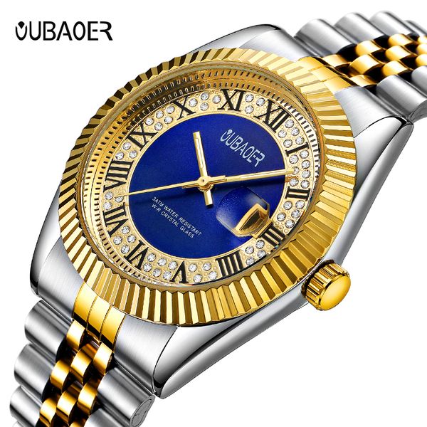 oubaoer men's watch 2019 selling gold men fashion watches men big diamond bracelet watch gift box, Slivery;brown
oubaoer men's watch 2019 selling gold men fashion watches men big diamond bracelet watch gift box, Slivery;brown