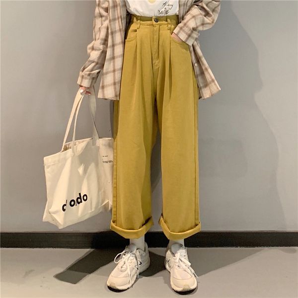harajuku уличная корейская женская мужская эластичная высокая талия свободные прямые джинсовые брюки желтые брюки мама бойфренд джинсы винта, Blue
harajuku уличная корейская женская мужская эластичная высокая талия свободные прямые джинсовые брюки желтые брюки мама бойфренд джинсы винта, Blue