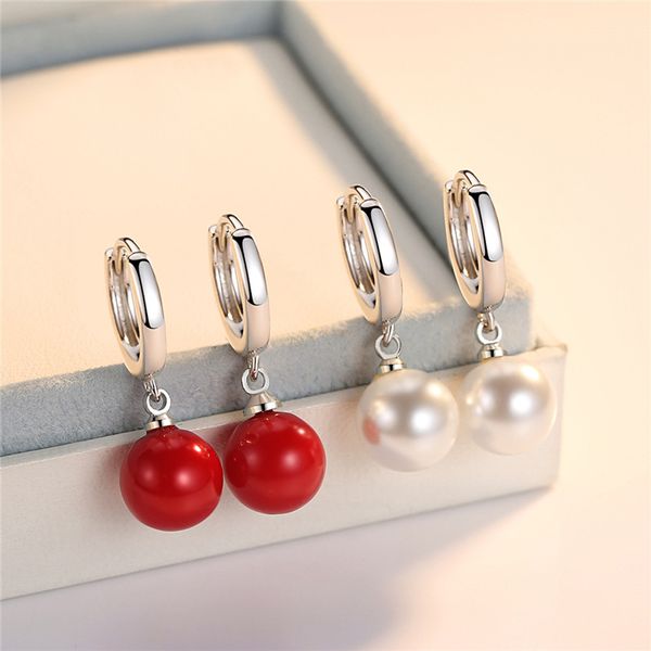 white red pearl earrings 925 silver round long section small hoop earrings jewelry 2020 ear rings for ladies gifts wholesale, Golden;silver
white red pearl earrings 925 silver round long section small hoop earrings jewelry 2020 ear rings for ladies gifts wholesale, Golden;silver
