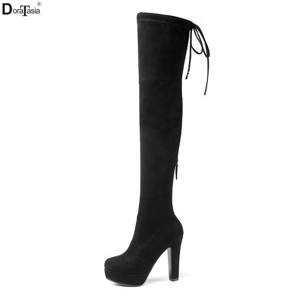doratasia fashion 12 colors comfortable plus size 12cm super high square heels solid over-the-knee zip ladies boots 34-43, Black
doratasia fashion 12 colors comfortable plus size 12cm super high square heels solid over-the-knee zip ladies boots 34-43, Black