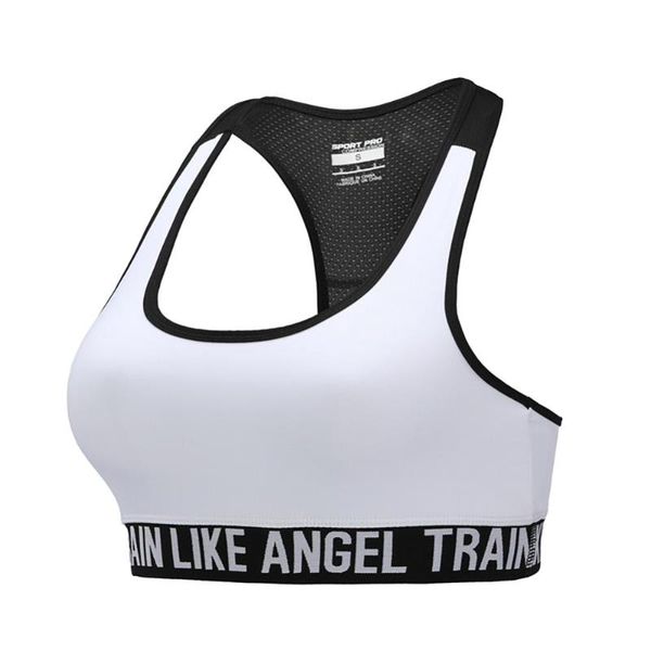 breathable sports bra absorb sweat shockproof padded sports bra athletic running fitness yoga 2020, White;black
breathable sports bra absorb sweat shockproof padded sports bra athletic running fitness yoga 2020, White;black