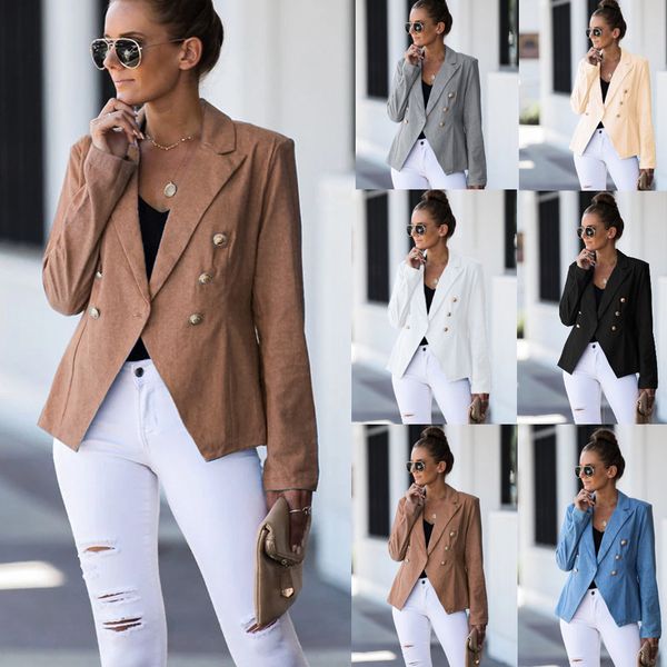 spot 2021 european autumn and winter new slim solid color button small suit female temperament short jacket, support mixed batch, White;black
spot 2021 european autumn and winter new slim solid color button small suit female temperament short jacket, support mixed batch, White;black