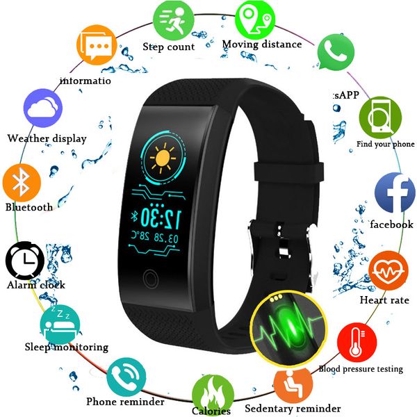 smart wristband intelligent sport bracelet fitness sleep tracker ip68 pulse watch outdoor smartband relogio cardiaco women men, Blue
smart wristband intelligent sport bracelet fitness sleep tracker ip68 pulse watch outdoor smartband relogio cardiaco women men, Blue