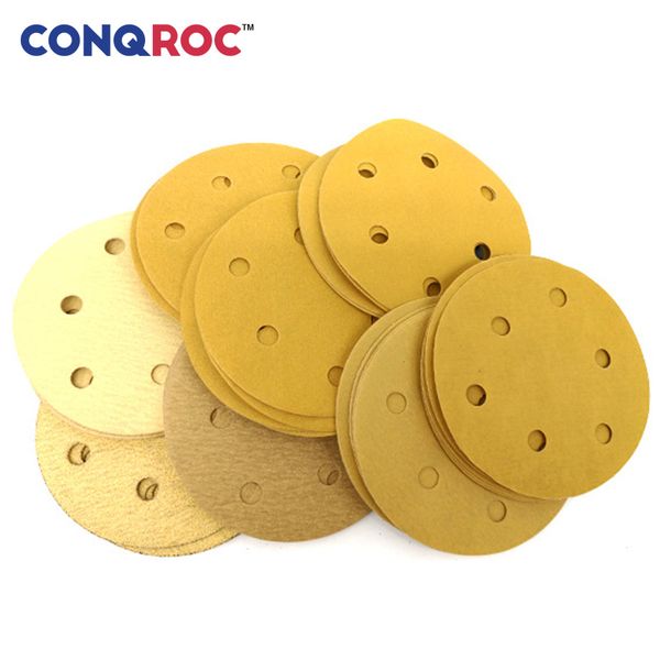 50 pieces 125mm 5-inch dry sanding discs 6 holes yellow sanding paper hook and loop sandpaper for wood car metal polishing
50 pieces 125mm 5-inch dry sanding discs 6 holes yellow sanding paper hook and loop sandpaper for wood car metal polishing