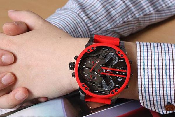 maxi cool red big dial plate quartz watch 3 time zone timer watch for fashion men, morden motorcycle style acessory, Slivery;brown
maxi cool red big dial plate quartz watch 3 time zone timer watch for fashion men, morden motorcycle style acessory, Slivery;brown