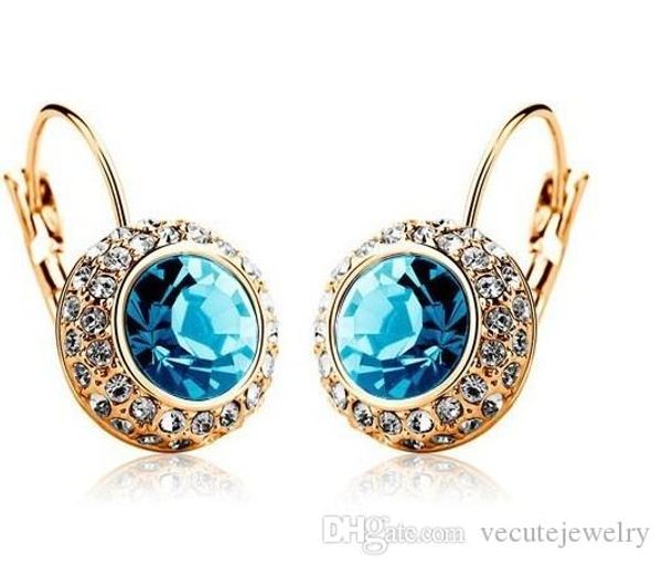 18k gold plated austrian crystal round women earrings rhinestone dangle earrings clip on earrings for bride brand wedding jewelry, Silver
18k gold plated austrian crystal round women earrings rhinestone dangle earrings clip on earrings for bride brand wedding jewelry, Silver
