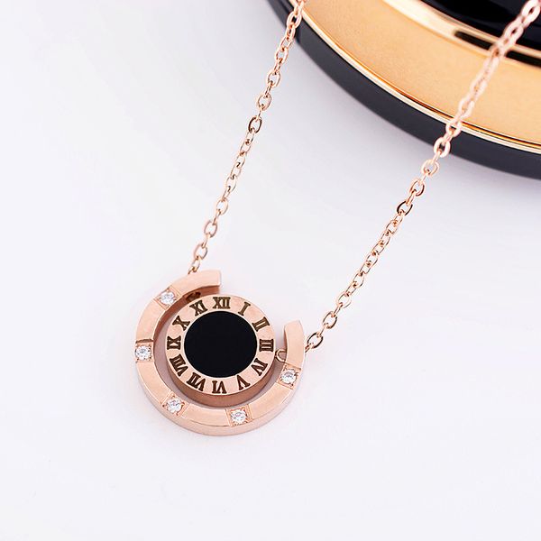 fashion jewelry, titanium steel necklace, roman numeral semicirculum, set with zircon necklace, Silver
fashion jewelry, titanium steel necklace, roman numeral semicirculum, set with zircon necklace, Silver