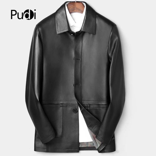 pudi mt859 2018 men new fashion real sheep leather jackets with hood collar fall winter casual outwear, Black;brown
pudi mt859 2018 men new fashion real sheep leather jackets with hood collar fall winter casual outwear, Black;brown