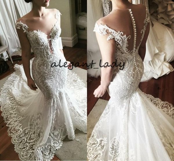 роскошные кружевные свадебные платья русалки 2019 vestido de novia sheer illusion back sweep поезд труба церковь свадебные платья, White
роскошные кружевные свадебные платья русалки 2019 vestido de novia sheer illusion back sweep поезд труба церковь свадебные платья, White