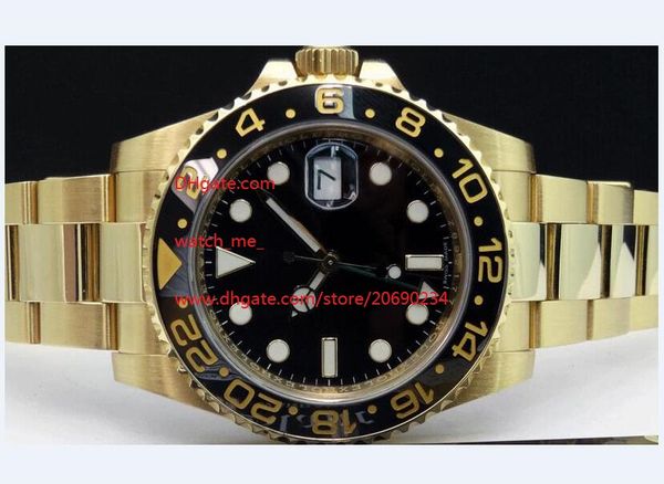wristwatches ceramic bezel black dial gold gmt 116718 asia 2813 movement automatic mens men's watch watches, Slivery;brown
wristwatches ceramic bezel black dial gold gmt 116718 asia 2813 movement automatic mens men's watch watches, Slivery;brown