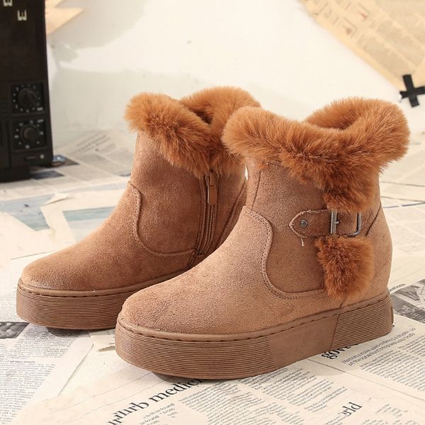 winter women snowboots 2019 new fur warm ladies ankle boots buckle height increasing design women flock shoes botas mujer, Black
winter women snowboots 2019 new fur warm ladies ankle boots buckle height increasing design women flock shoes botas mujer, Black