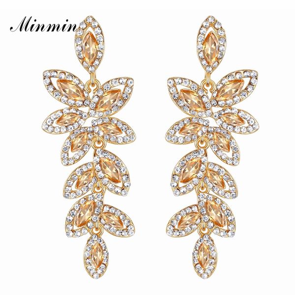 minmin crystal big long drop earrings for woman leaf shape gold color korean wedding earrings fashion party jewelry 2019 eh1084, Golden
minmin crystal big long drop earrings for woman leaf shape gold color korean wedding earrings fashion party jewelry 2019 eh1084, Golden
