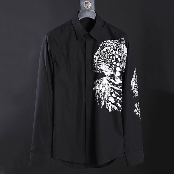 new style cotton men's shirt printed leopard fashion long sleeve business casual shirt hip hop luxury street, White;black
new style cotton men's shirt printed leopard fashion long sleeve business casual shirt hip hop luxury street, White;black