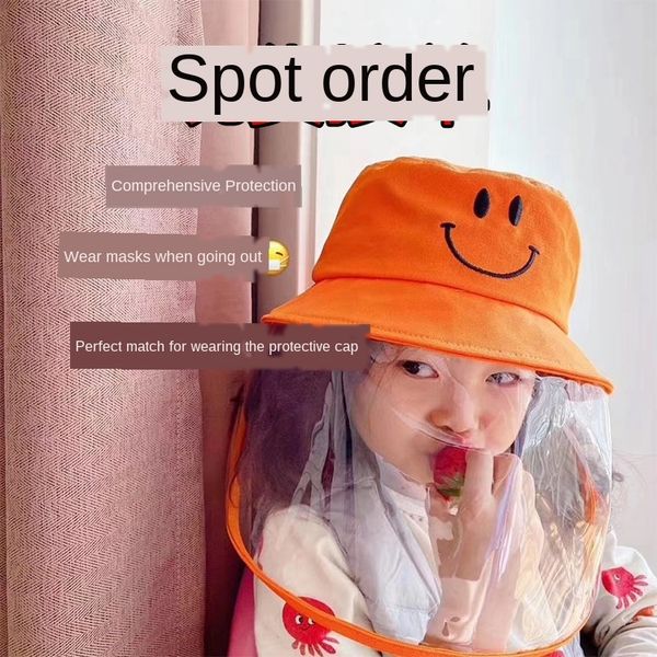 1iokv children dust anti-droplet anti-spray bucket hat cap orange embroidery smiley face protection embroidery protection protective bucket, Yellow
1iokv children dust anti-droplet anti-spray bucket hat cap orange embroidery smiley face protection embroidery protection protective bucket, Yellow