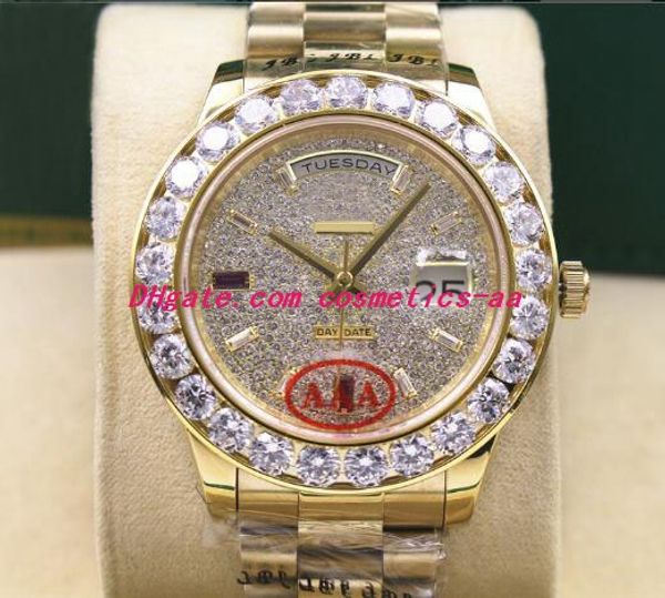 new arrival luxury wristwatch mens 18038 18k yellow gold day bigger diamonds 41mm watch automatic men's watch, Slivery;brown
new arrival luxury wristwatch mens 18038 18k yellow gold day bigger diamonds 41mm watch automatic men's watch, Slivery;brown