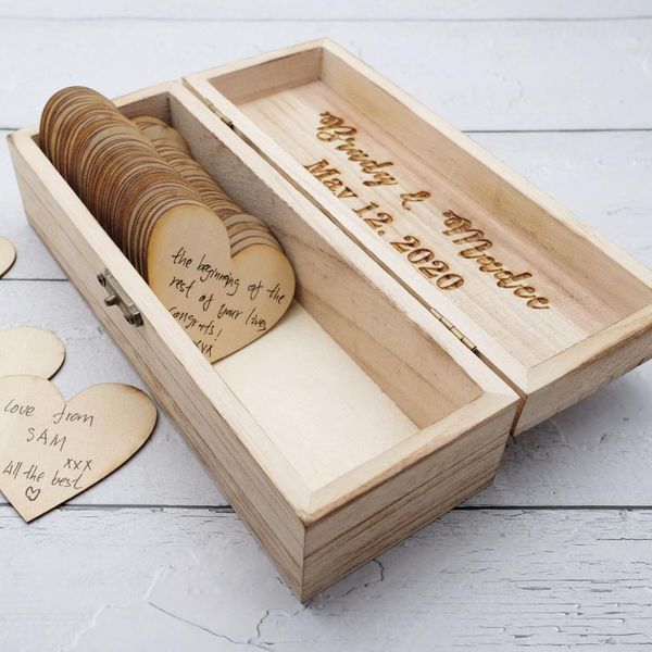 personalized wedding guest book with hearts, custom rustic keepsakes alternative gift, engraved wood sign wedding guestbook box
personalized wedding guest book with hearts, custom rustic keepsakes alternative gift, engraved wood sign wedding guestbook box