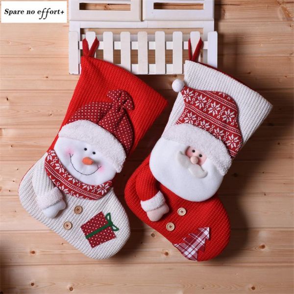 xmas gift holder christmas decorations for tree christmas stockings kids new year gift bag festival decor supplies bolsa navidad
