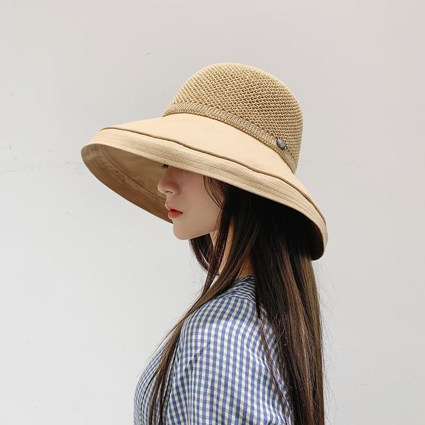 fashion 4 colors women wide brim hat floppy derby large beach sunhat straw ing, Blue;gray
fashion 4 colors women wide brim hat floppy derby large beach sunhat straw ing, Blue;gray