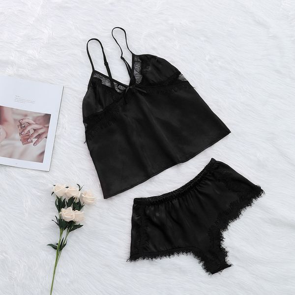 2019 pajamas for women satin sling sleepwear lingerie lace bowknot nightdress underwear pyjama femme #xtn, Black;red
2019 pajamas for women satin sling sleepwear lingerie lace bowknot nightdress underwear pyjama femme #xtn, Black;red