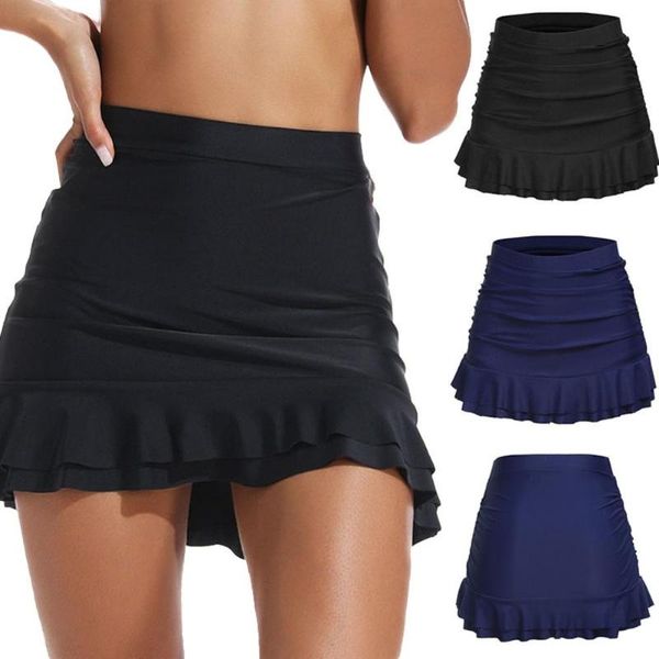 women fashion solid color high waist bodycon pleated mini swim pencil skirt, Black
women fashion solid color high waist bodycon pleated mini swim pencil skirt, Black
