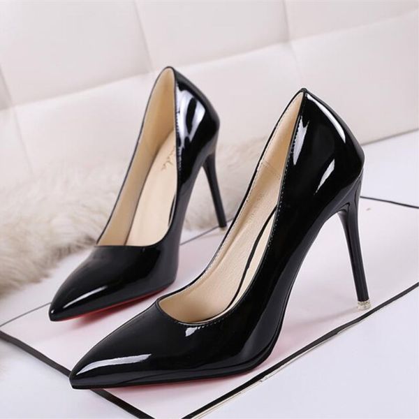 new patent leather wonen pumps fashion office shoes women high heels classic shoes women's wedding party, Black
new patent leather wonen pumps fashion office shoes women high heels classic shoes women's wedding party, Black