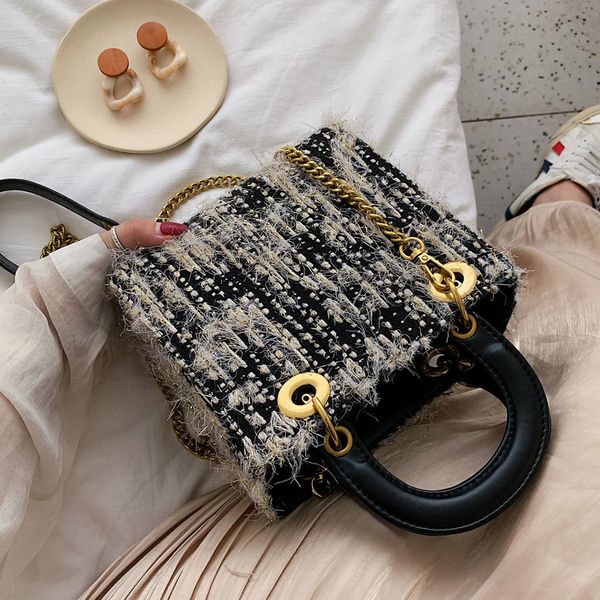elegant female tote bag 2019 fashion new woolen women's designer handbag chain shoulder messenger bag bolsos mujer
elegant female tote bag 2019 fashion new woolen women's designer handbag chain shoulder messenger bag bolsos mujer