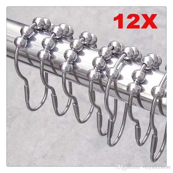 Shower Curtain Rings Hooks Bath Curtain Roller Ball 5 Roller Polished Satin Nickel Ball Curtain Accessories Toilet Supplies 12Pcs Pack
Shower Curtain Rings Hooks Bath Curtain Roller Ball 5 Roller Polished Satin Nickel Ball Curtain Accessories Toilet Supplies 12Pcs Pack