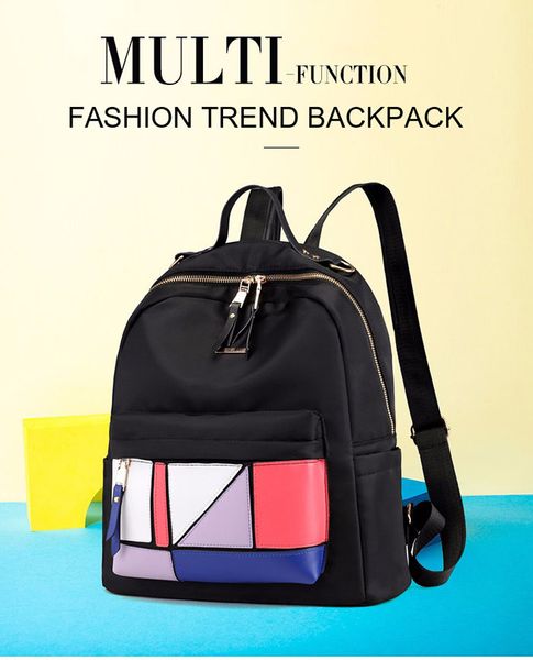 fashion female backpack contrast color splice bag school knapsack for teenagers backpack bendy cloth fabric
fashion female backpack contrast color splice bag school knapsack for teenagers backpack bendy cloth fabric