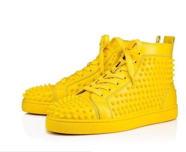 designer brand black studded spikes flats shoes red bottoms shoes luxury men womens party lovers genuine leather sneakers size 36-46 t09
designer brand black studded spikes flats shoes red bottoms shoes luxury men womens party lovers genuine leather sneakers size 36-46 t09