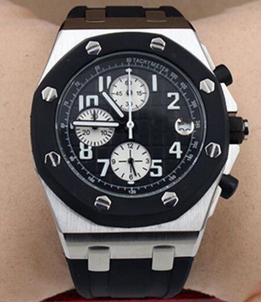mens на рабочем месте стиль 42mm royal oak offshore rubber band часы fine workmanship черный циферблат человек часы кварцевые chrono открыты, Slivery;brown
mens на рабочем месте стиль 42mm royal oak offshore rubber band часы fine workmanship черный циферблат человек часы кварцевые chrono открыты, Slivery;brown