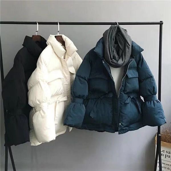 women winter autumn puffer jacket female stand collar parka waist slim coat korean down cotton clothes casual outwear warm coat, Black
women winter autumn puffer jacket female stand collar parka waist slim coat korean down cotton clothes casual outwear warm coat, Black