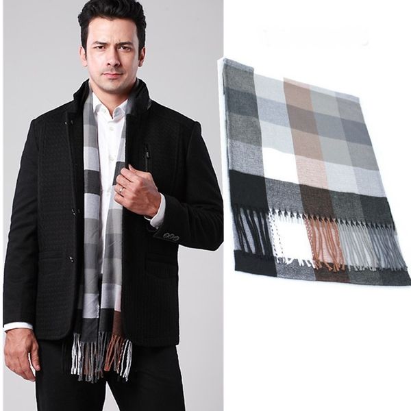 new men's scarf imitation cashmere knitting plaid color warm winter women scarves, Blue;gray
new men's scarf imitation cashmere knitting plaid color warm winter women scarves, Blue;gray
