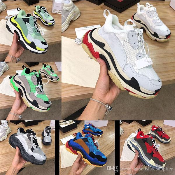 2019 модельер высокого качества paris 17fw triple-s обувь тройной s случайного папа обувь мужчины и женщины бежевой черный дизайнер размер 3, Black
2019 модельер высокого качества paris 17fw triple-s обувь тройной s случайного папа обувь мужчины и женщины бежевой черный дизайнер размер 3, Black