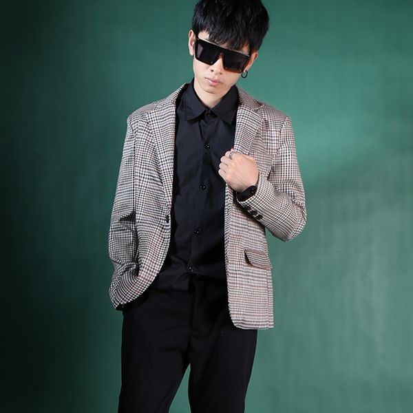 custom made men 2 pieces suit sets casual suit blazer jacket male vintage fashion hip hop slim fit coat stage costume, White;black
custom made men 2 pieces suit sets casual suit blazer jacket male vintage fashion hip hop slim fit coat stage costume, White;black
