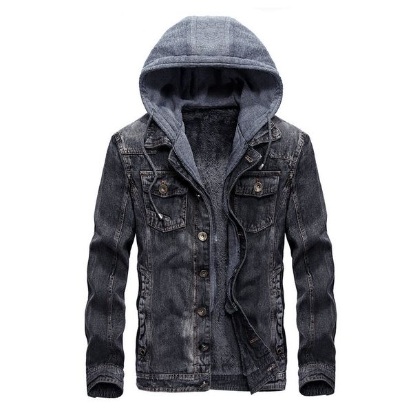 2018 autumn winter denim jacket men hooded casual warm men's jean jacket coat, Black;brown
2018 autumn winter denim jacket men hooded casual warm men's jean jacket coat, Black;brown