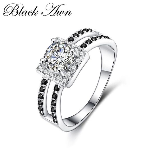 black awn 2019 new cute 925 sterling silver jewelry trendy wedding rings for women engagement ring bague femme bijoux c199, Golden;silver 
black awn 2019 new cute 925 sterling silver jewelry trendy wedding rings for women engagement ring bague femme bijoux c199, Golden;silver