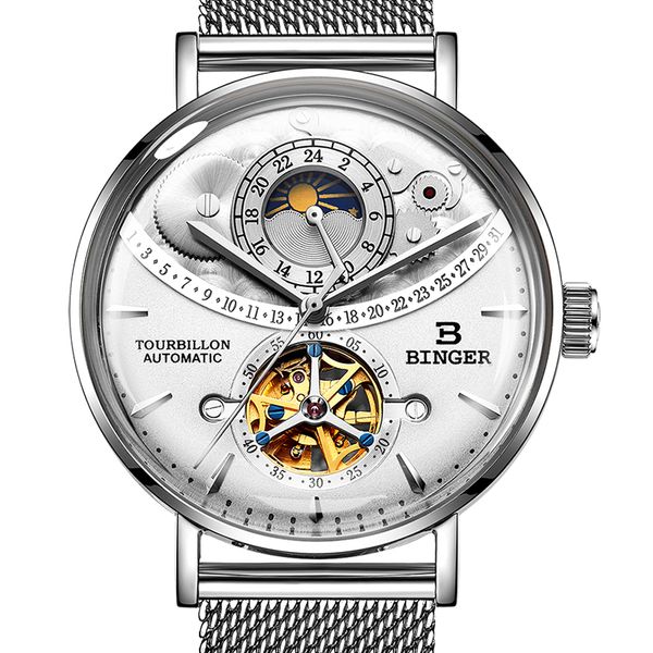 switzerland automatic watch men binger skeleton mechanical men watches fashion brand clock relogio masculino waterproof white, Slivery;brown
switzerland automatic watch men binger skeleton mechanical men watches fashion brand clock relogio masculino waterproof white, Slivery;brown
