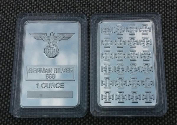 1 oz german rice hadler silver bar, 999 silver plated german cross silver bullion
1 oz german rice hadler silver bar, 999 silver plated german cross silver bullion