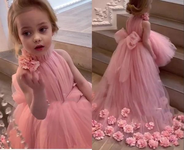 chic coral hi low flower girls dresses for wedding guest junior pleated high neck 3d foral flowers ribbon ruched first communion dress, White;blue
chic coral hi low flower girls dresses for wedding guest junior pleated high neck 3d foral flowers ribbon ruched first communion dress, White;blue