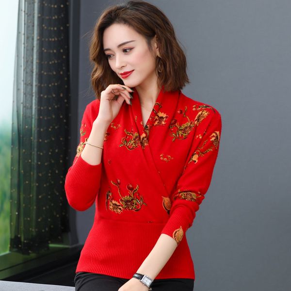 women's sweaters 2021 autumn winter sweater long sleeve floral print pullover jumper casual slim warm knitted women, White;black
women's sweaters 2021 autumn winter sweater long sleeve floral print pullover jumper casual slim warm knitted women, White;black