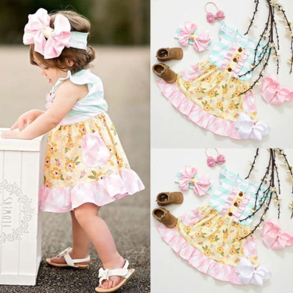 newborn lovely kids cute baby girl clothing sleeveless striped flower party summer dress cotton casual dresses clothes 0-24m, Red;yellow
newborn lovely kids cute baby girl clothing sleeveless striped flower party summer dress cotton casual dresses clothes 0-24m, Red;yellow