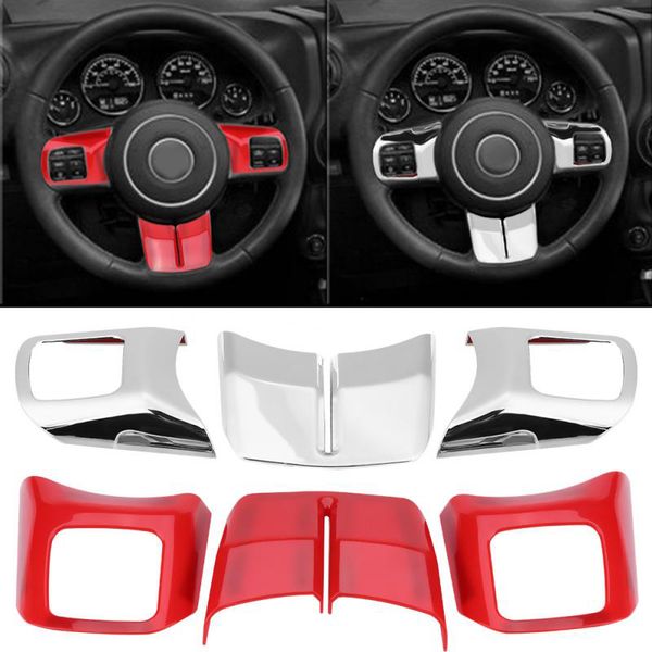new 3pcs car interior decoration steering wheel cover trim kit for wrangler 2011-2017 sliver chrome /red
new 3pcs car interior decoration steering wheel cover trim kit for wrangler 2011-2017 sliver chrome /red