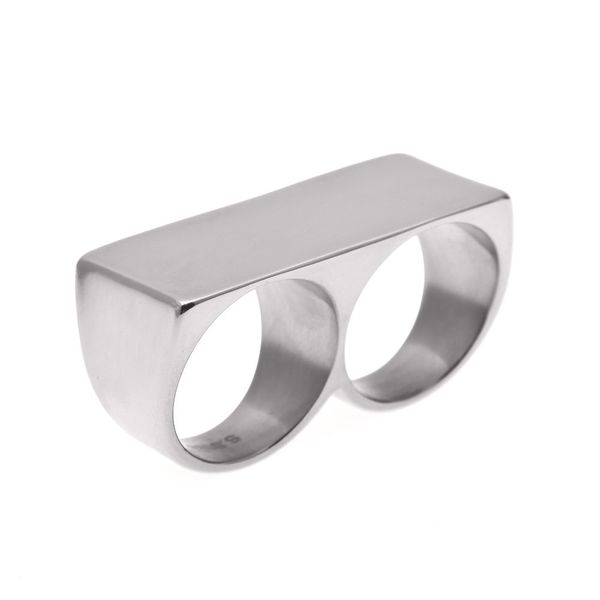mens double finger rings new fashion hip hop jewelry stainless steel mens gold rings dhl free, Silver
mens double finger rings new fashion hip hop jewelry stainless steel mens gold rings dhl free, Silver
